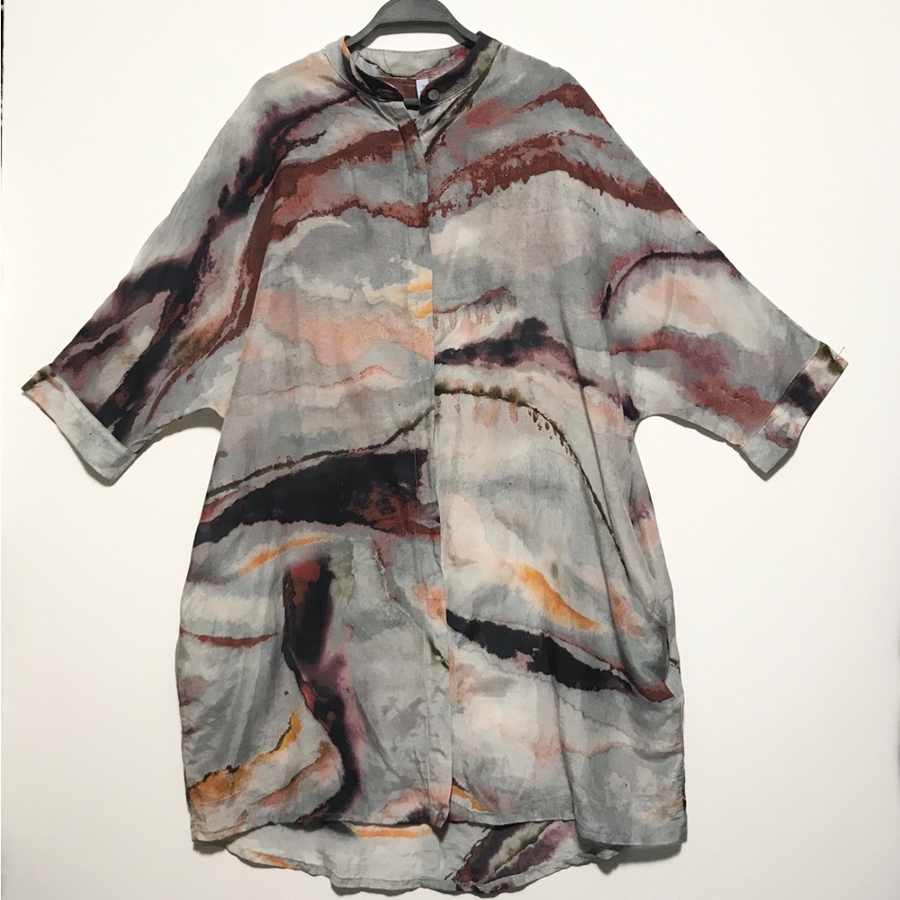 Silk blend tunic